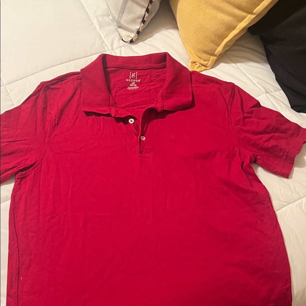 George Men's Vibrant Red Polo Shirt